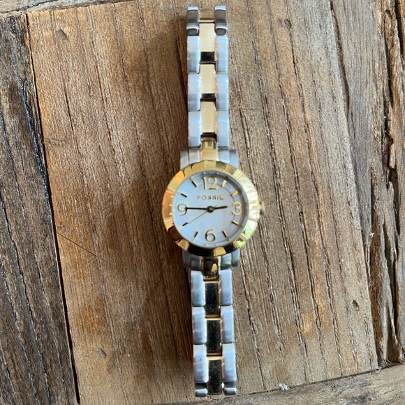 Fossil Three Hand Two Tone Stainless Steel Watch - Picture 2 of 8
